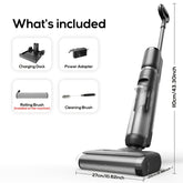 Cordless Vacuum Cleaner, Smart Mop & Broom Wet Dry Combo with LED Display Detachable Space Saving Design Vacuum Mop with Self-Cleaning System, Great for Hard Floors, Sticky Messes And Pet Hair