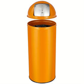 Orange Streamlined Push Cover 17 Gallons\u002F 65 Liters Heavy Stainless Steel Trash Can, Suitable for Homes, Offices And Restaurants, with Large Capacity, Easy Cleaning And No Damage to The Floor.