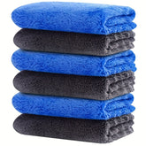 Pack of 6 Thick Edgeless Microfiber Towel – Ultra-Soft & High Absorbency – Ideal for Car Detailing