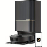 Refurbished DREAME X40 Ultra Smart Robotic Vacuum with Removable & Liftable Mop, 12, 000Pa Suction, Side Brush Extensive Cleaning, 158°F Mop & Washboard Self Cleaning, Auto-Empty, Auto Refill, Liftable Brushes