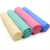 4pcs Quick-Drying Pet Towels 4pcs Quick-Drying Absorbent Faux Chamois Pet Towels - Soft