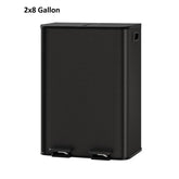 2x8 Gallon\u002F 2x10.6 Gallon Stainless Steel Double Trash Can with Lid for Kitchen, Large Dual Trash and Bin Combo, Step-on Kitchen Metal Stainless Steel Garbage Cans, PP Inner Buckets, Liner Rim, Silvery\u002F Gray\u002F Black
