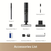 Dreame H12 PRO Cordless Wet\u002FDry Vacuum Mop & Floor Cleaner - All-in-One Smart Robot with Self-Cleaning System, Hot Air Drying, One-Step Edge Detection, 30 Min Runtime, 2.4 Gal Tank, 180° Rotating Head for Hard Floors, Tile, Vinyl, Linoleum - Plug-in