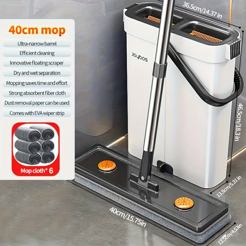 33cm\u002F40cm Mop And Bucket with Wringer Dryer Set, Floor Cleaning, Wet And Dry Floor Dust Mop, Home Floor Cleaning System, for All Floors, Recommended for Living Room, Bedroom, Bathroom Kitchen, Cleaning Supplies, Cleaning Tools, Holiday Cleaning