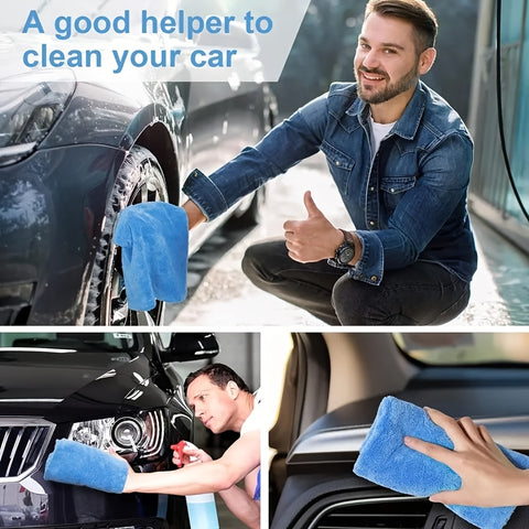 30pcs 15.75X15.75inch 500GSM Ultra Absorbent Car Wash Microfiber Towels - Soft