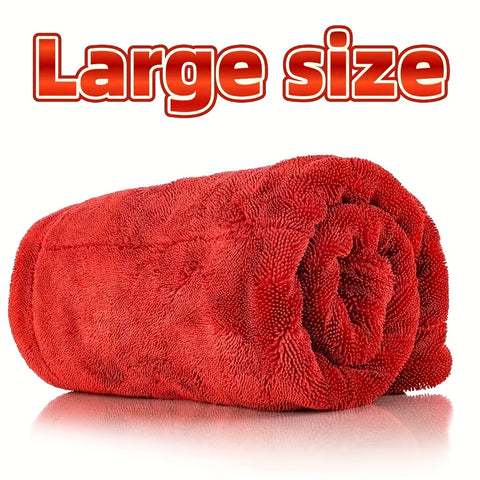 Heavy-Duty 1200GSM Microfiber Car Towel - Extra Large 24x36 Inches Quick-Dry Automotive Towel with Kink Ring