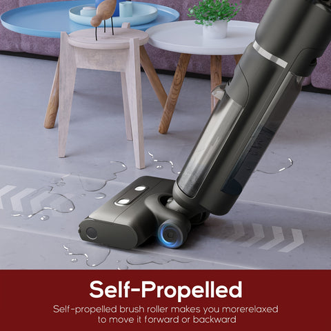 Cordless Vacuum Cleaner, Smart Mop & Broom Wet Dry Combo with LED Display Detachable Space Saving Design Vacuum Mop with Self-Cleaning System, Great for Hard Floors, Sticky Messes And Pet Hair