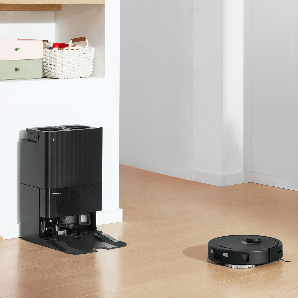 Roborock Qrevo Robot Vacuum and Mop with Self-Emptying, Self-Drying, 5,500Pa Suction, Obstacle Avoidance (Black)