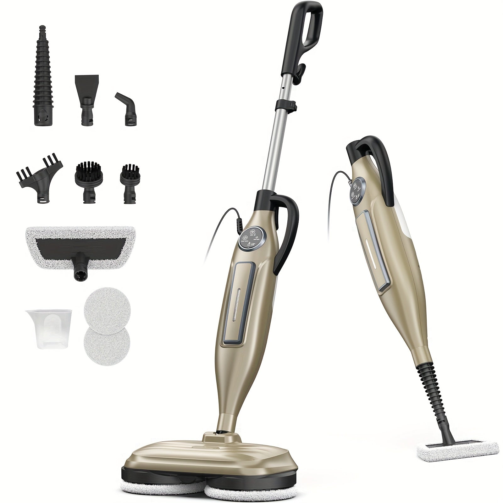 VM6 Steam Mop with Rotating Mop Pads, 10-in-1 Spin Steam Blaster Technology, 3 Steam Modes & LED Headlights for Laminate & Marble Floors, Steam Mops For Floor Cleaning, Floor Cleaning Mop, Swivel Mop, Floor Cleaning Mops, Flat Mops For Floor Cleaning, Spr