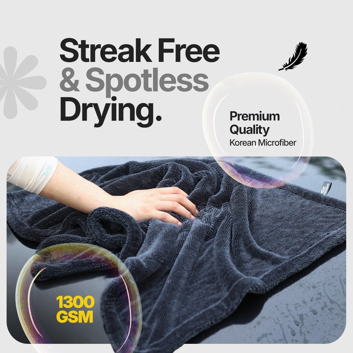 Extra Large Pack of 2 Double Twisted Loop Quick-Drying Towel
