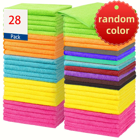 18\u002F28\u002F38pcs Set of Store Towels, Bulk Microfiber Cleaning Cloths