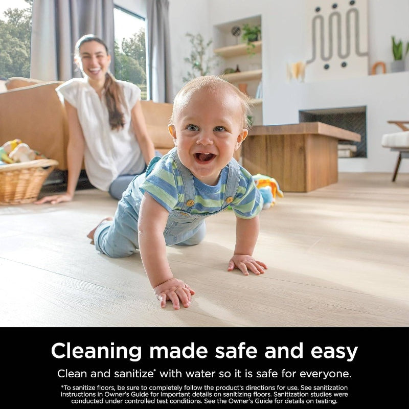 S1000 -Like Steam Mop with 2 Machine Washable Pads - Lightweight Steam Cleaner for Hardwood, Tile, Marble & Laminate Floors, Removable Washable Heads, White & Turquoise, Plug-In-Free Operation (No Required)