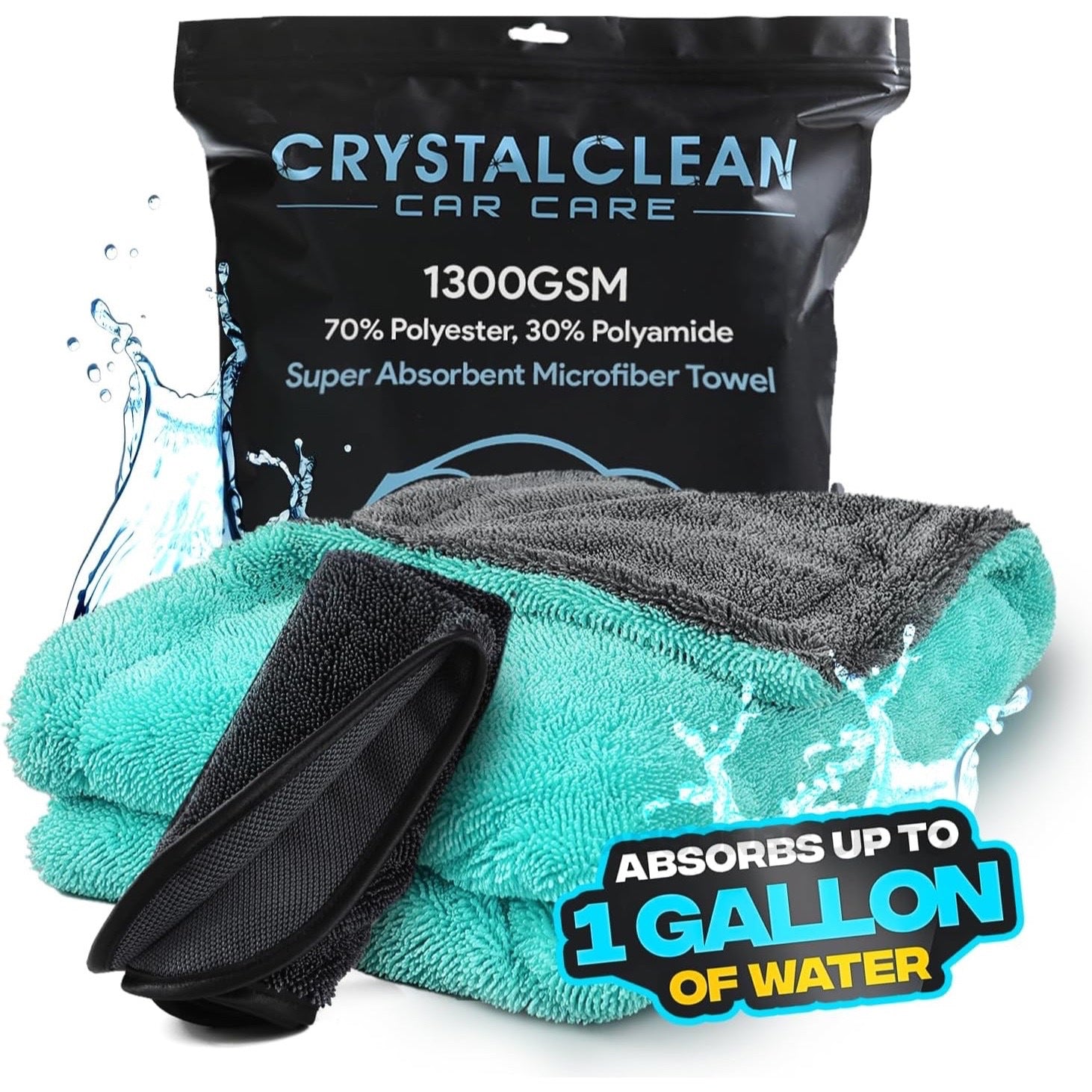 Extra Large Pack of 2 Double Twisted Loop Quick-Drying Towel