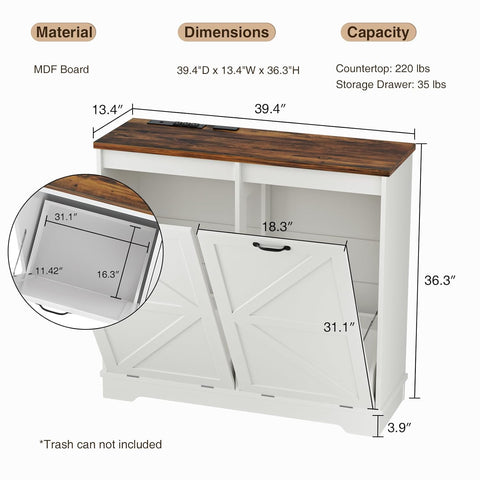 Sturdy Trash Cans Durable Odor-Proof for Home Office