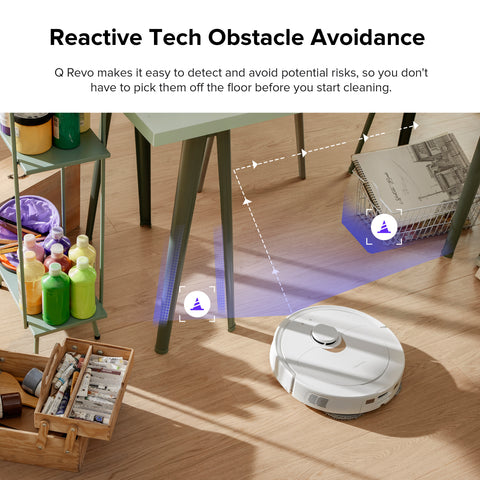 Roborock QXrevo Robot Vacuum and Mop with Self-Emptying, Self-Drying, 5,500Pa Suction, Obstacle Avoidance (white)