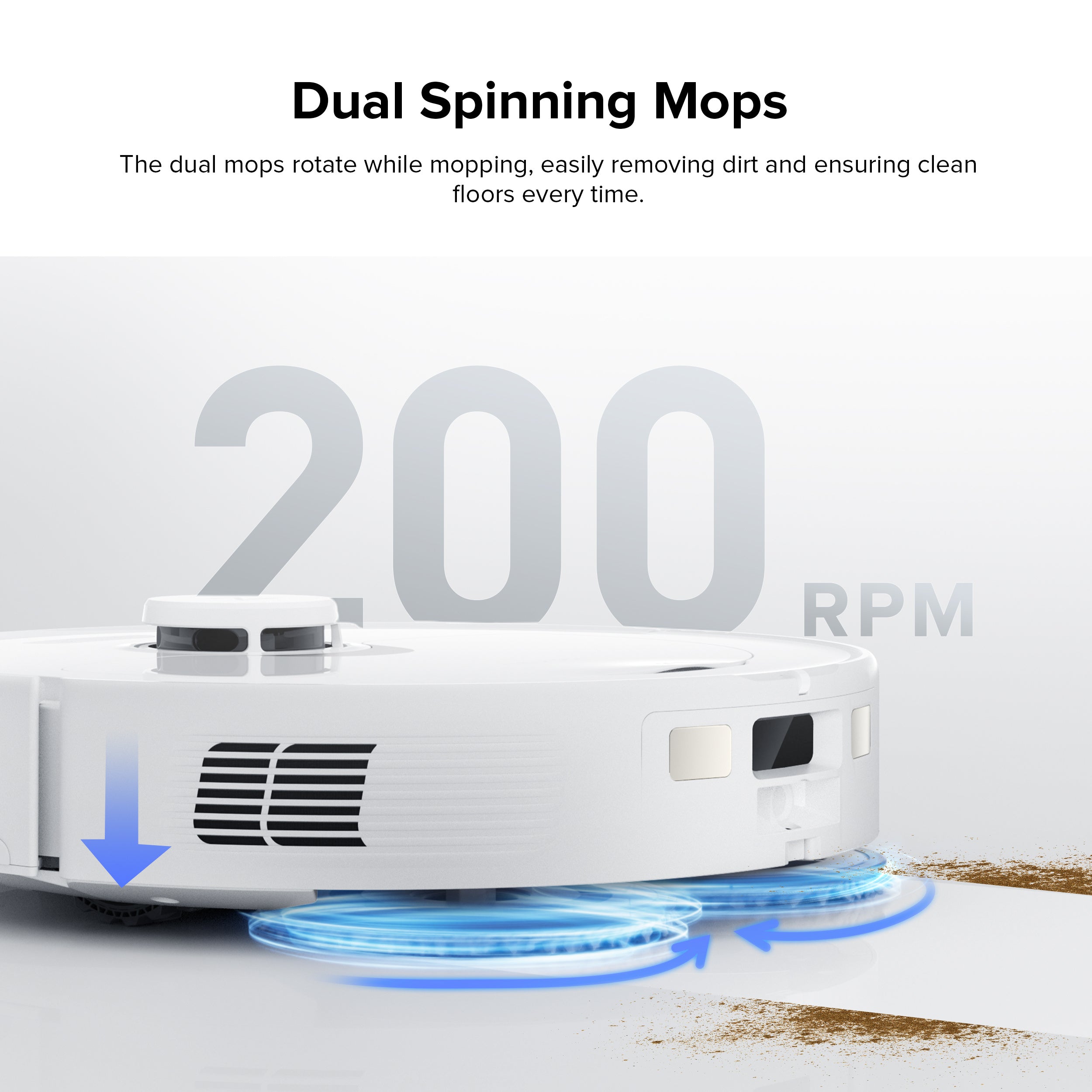 Roborock QXrevo Robot Vacuum and Mop with Self-Emptying, Self-Drying, 5,500Pa Suction, Obstacle Avoidance (white)