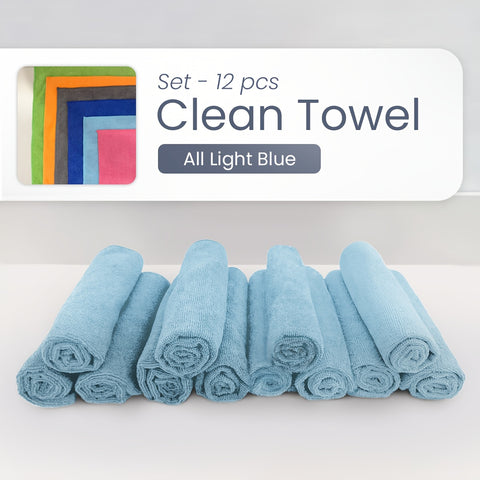 Heavy-Duty|Ultra Absorbent 12pcs Heavy-Duty Microfiber Cleaning Cloths
