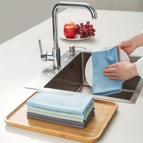 Microfiber Cleaning Cloths 6-Pack Microfiber Glass Cleaning Cloths - Streak-Free, Lint-Free