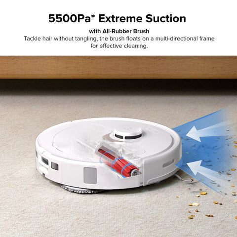 Roborock QXrevo Robot Vacuum and Mop with Self-Emptying, Self-Drying, 5,500Pa Suction, Obstacle Avoidance (white)