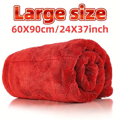Heavy-Duty 1200GSM Microfiber Car Towel - Extra Large 24x36 Inches Quick-Dry Automotive Towel with Kink Ring