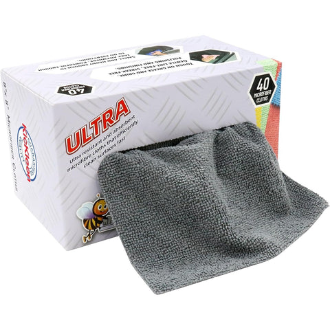 Microfiber Cleaning Cloths KICKLEEN 40-Pack Cleaning Cloths - Ultra, Heavy-Duty Lint-Free