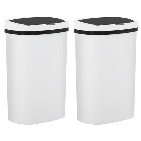 13 Gallon Touchless Trash Can & Garbage Cabinet with Automatic Sensor - Kitchen, Bathroom, Living Room, Office Organizers with Lid, Home Storage Accessories, Plastic Waste Bin for Efficient Organization