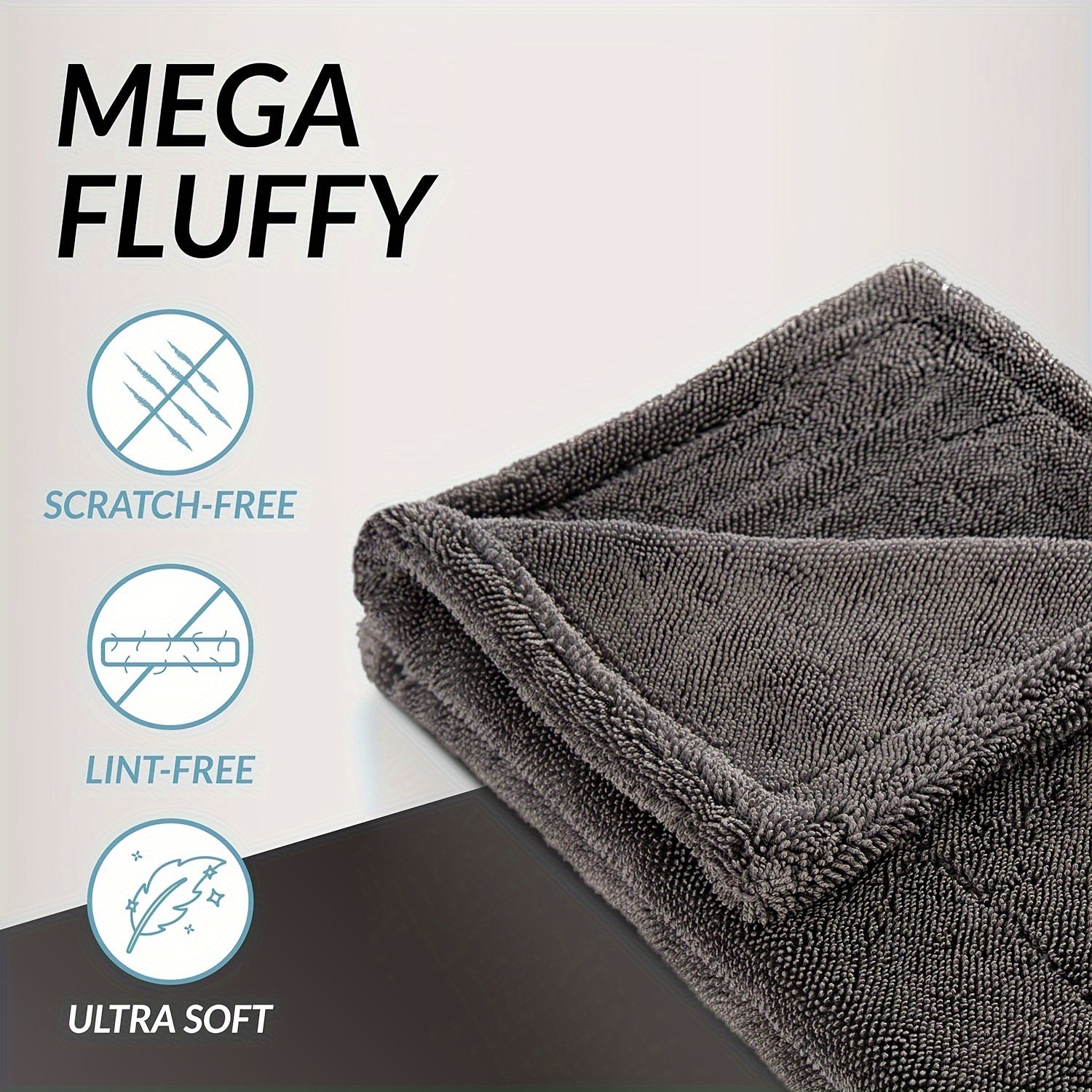 Large Microfiber Car Drying Towel - Ultra Absorbent, Scratch-Free, Fade-Resistant