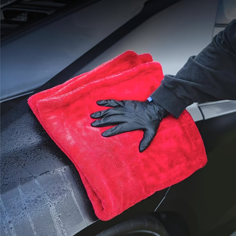 Heavy-Duty 1200GSM Microfiber Car Towel - Extra Large 24x36 Inches Quick-Dry Automotive Towel with Kink Ring
