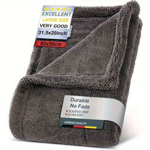 Large Microfiber Car Drying Towel - Ultra Absorbent, Scratch-Free, Fade-Resistant