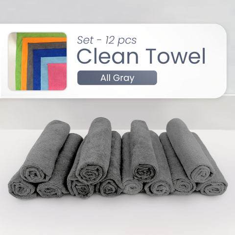 Heavy-Duty|Ultra Absorbent 12pcs Heavy-Duty Microfiber Cleaning Cloths