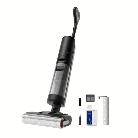 Dreame H12 PRO Cordless Wet\u002FDry Vacuum Mop & Floor Cleaner - All-in-One Smart Robot with Self-Cleaning System, Hot Air Drying, One-Step Edge Detection, 30 Min Runtime, 2.4 Gal Tank, 180° Rotating Head for Hard Floors, Tile, Vinyl, Linoleum - Plug-in