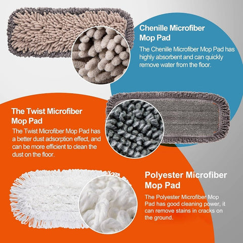 Mirofiebr Dust Mop with 7pcs Washable Mop Pads and Extendable 55u201D Long Handle, Multifunction Floor Mop Hardwood, Marble, Laminate, Tile Floor Mopping, Floor Mop with Bucket Set, Mop Set, Mop with Bucket, Floor Cleaning, Hardwood Floor Care