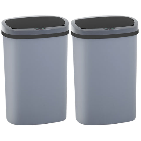 13 Gallon Touchless Trash Can & Garbage Cabinet with Automatic Sensor - Kitchen, Bathroom, Living Room, Office Organizers with Lid, Home Storage Accessories, Plastic Waste Bin for Efficient Organization