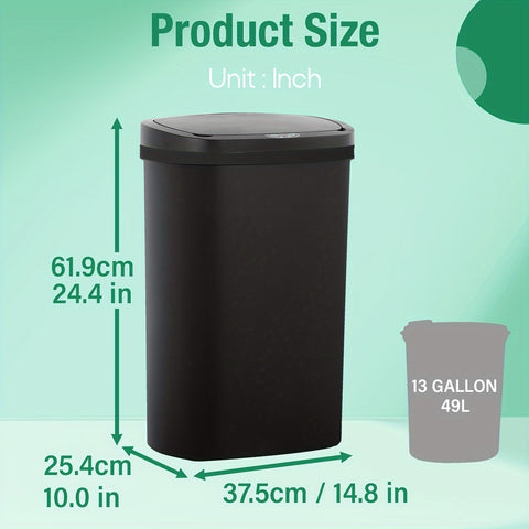 13 Gallon\u002F50L Automatic Trash Can, Touchless Motion Sensor Garbage Can, Lid Anti-Fingerprint Mute Designed, Trash Can For Kitchen Living Room Office Bedroom