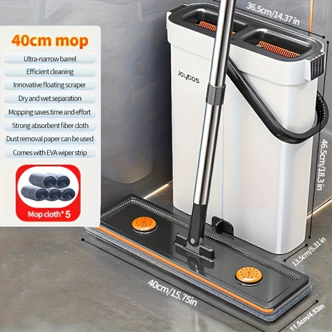 33cm\u002F40cm Mop And Bucket with Wringer Dryer Set, Floor Cleaning, Wet And Dry Floor Dust Mop, Home Floor Cleaning System, for All Floors, Recommended for Living Room, Bedroom, Bathroom Kitchen, Cleaning Supplies, Cleaning Tools, Holiday Cleaning