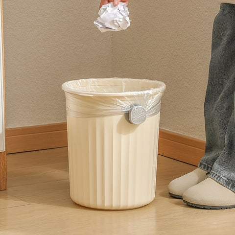Foldable Trash Can with Adhesive Backing - No Drill Needed, Space-Saving Compact Design, Strong Sticky Base for Kitchen, Bathroom, Office, Car - Durable Plastic Bin for Small Spaces & On-the-Go Disposal, Bathroom Trash Can, Kitchen Waste Bin, Sleek Waste