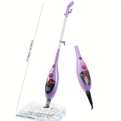 Moolan 12-in-1 Steam Mop Design With Detachable Handheld Steam Mops For Cleaning Floors, Tiles, Hardwood, Windows Sofa Wall Grout Cleaning Multi-Surface Steam Cleaner Includes &11 Multipurpose Tools, Contain Washable Steam Mop Pads