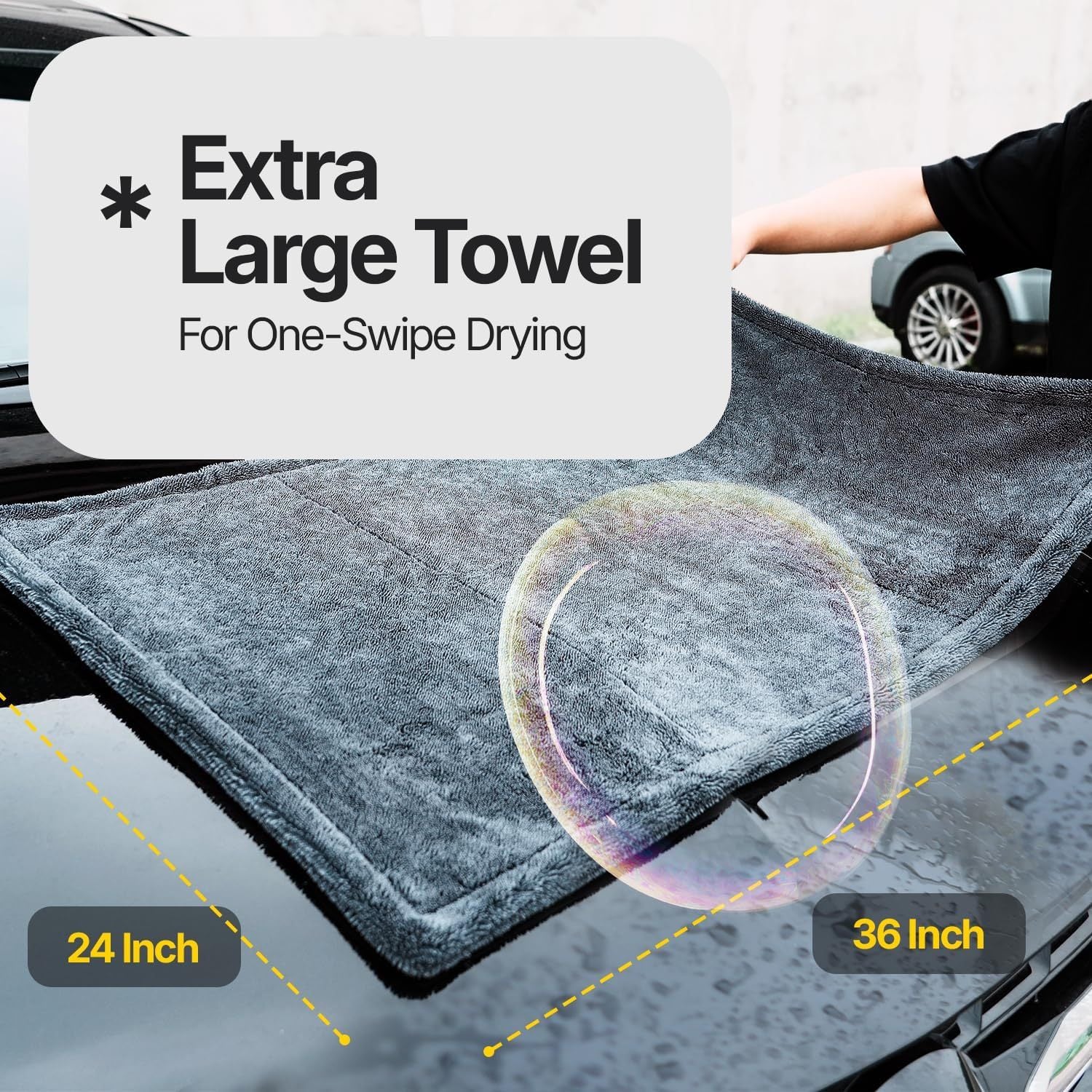 Extra Large Pack of 2 Double Twisted Loop Quick-Drying Towel