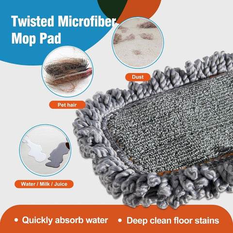 Mirofiebr Dust Mop with 7pcs Washable Mop Pads and Extendable 55u201D Long Handle, Multifunction Floor Mop Hardwood, Marble, Laminate, Tile Floor Mopping, Floor Mop with Bucket Set, Mop Set, Mop with Bucket, Floor Cleaning, Hardwood Floor Care