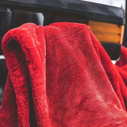 Heavy-Duty 1200GSM Microfiber Car Towel - Extra Large 24x36 Inches Quick-Dry Automotive Towel with Kink Ring