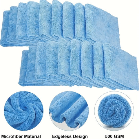 30pcs 15.75X15.75inch 500GSM Ultra Absorbent Car Wash Microfiber Towels - Soft