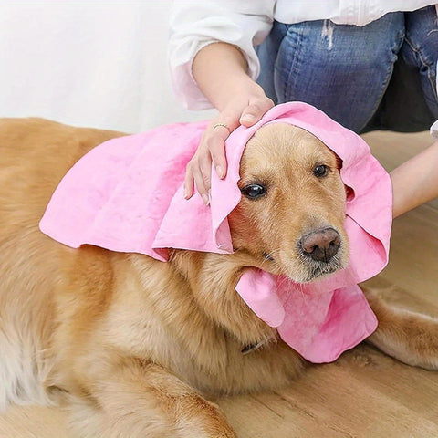 4pcs Quick-Drying Pet Towels 4pcs Quick-Drying Absorbent Faux Chamois Pet Towels - Soft