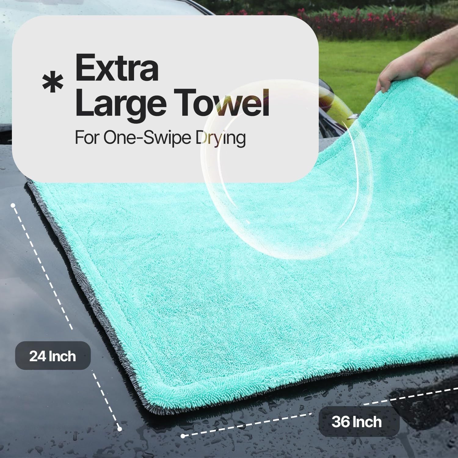 Extra Large Pack of 2 Double Twisted Loop Quick-Drying Towel