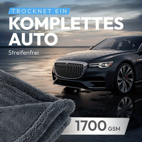 Premium Twisted Car Truck Motor Drying Towel - 1700 GSM, 19.69x31.5inch and 11.81x11.81inch
