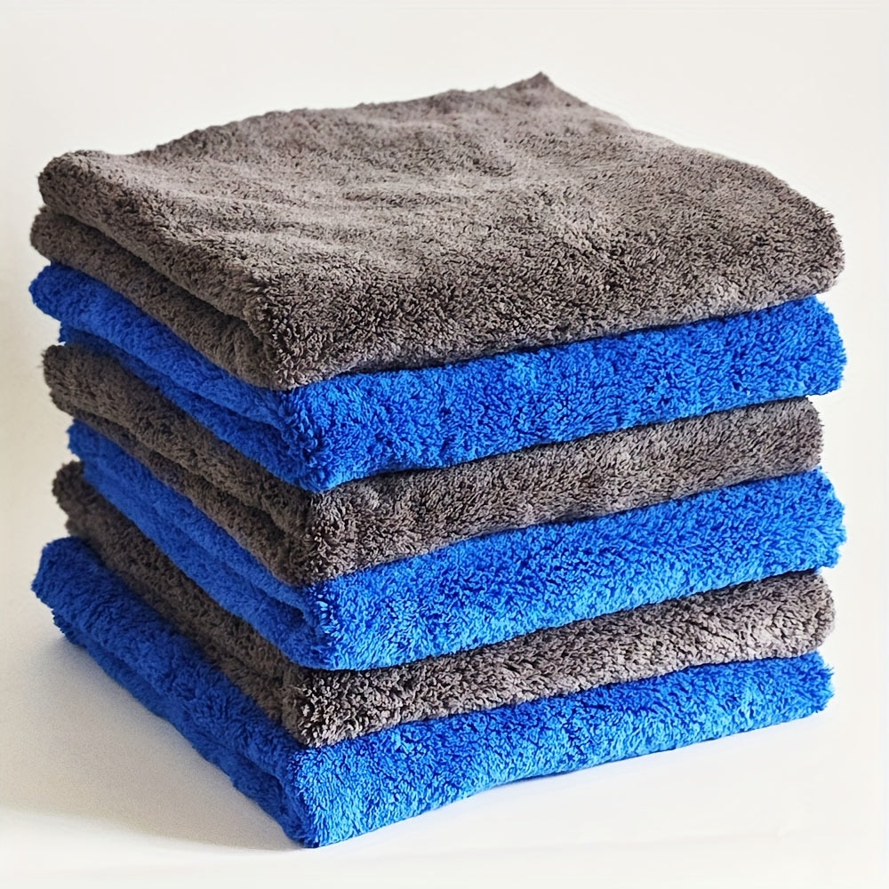 Pack of 6 Thick Edgeless Microfiber Towel – Ultra-Soft & High Absorbency – Ideal for Car Detailing