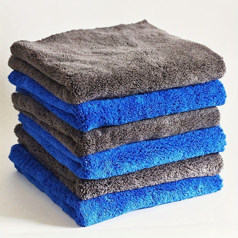 Pack of 6 Thick Edgeless Microfiber Towel – Ultra-Soft & High Absorbency – Ideal for Car Detailing