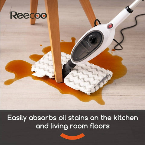 10-in-1 Steam Mop Floor Cleaner with 15-Second Fast Heating, Double-Sided Flip Design & Ergonomic Handle - Cordless Steam Cleaner for Kitchen, Living Room, Hardwood & Tile Floors, Multi-Surface Use, Quick Clean, No Residue, Compatible with