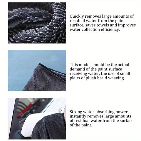 Microfiber Twisted Cloth Towels, 15.75x23.62inch