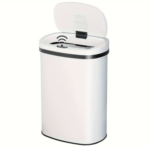 13 Gallon Trash Can Kitchen Waste Bin 50L, Automatic Garbage Can Touchless Motion Sensor, for Office Bedroom Living Room Trash Can, Bedroom Trash Can, Contemporary Design, Compact Bin, Highquality Plastic, Rustresistant Material, Large Capacity Bin, Motio