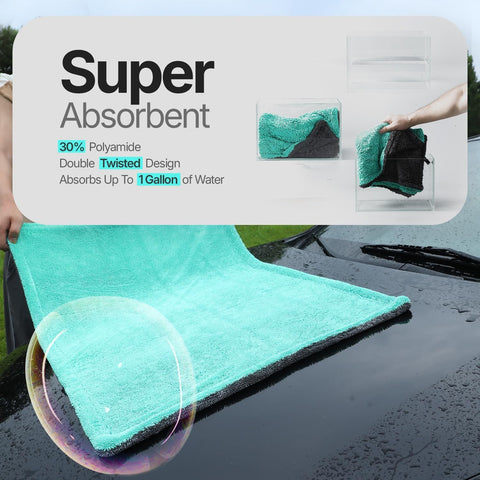 Extra Large Pack of 2 Double Twisted Loop Quick-Drying Towel